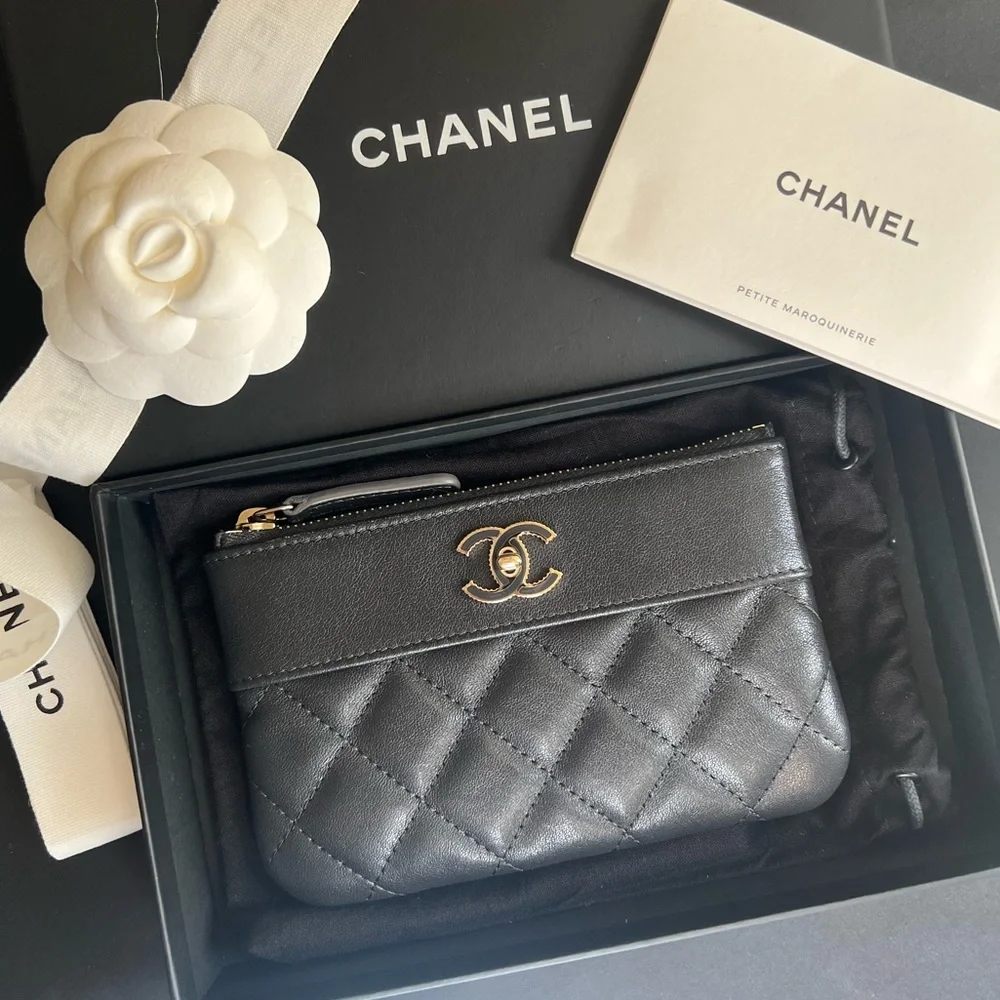 CHANEL sheepskin quilted